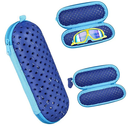EVA Soft Swimming Glasses Organizer Protector Glasses Case Swimming Gear Breathable Drainage Hole Portable Goggles Cover
