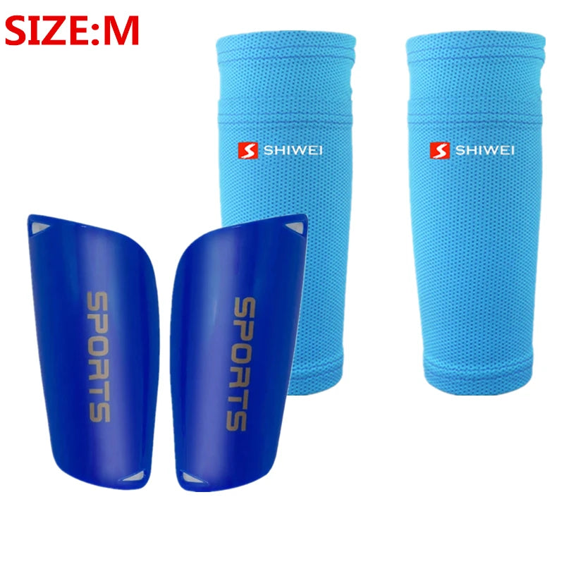 One set of Soccer Shin Guard Pads with Sleeves Kids Child Men Unisex Training Protection football accessories futbol accesorios