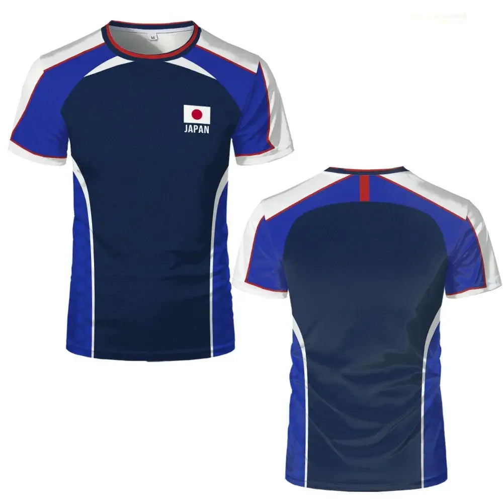Anime Captain Tsubasa Japanese Flag Jersey Breathable Quick-drying Sports T-shirt For Men And Women Can Be Customized Tops Gifts