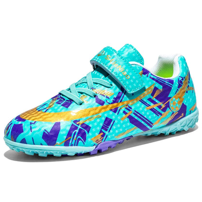 Childrens Soccer Shoes for Boy Indoor Turf Training Outdoor Sports Fast Football Shoes Society Cleats Football Boots for Kids