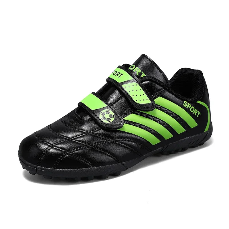 Children's Hook Loop Fastener Football Shoes Outdoor Grass Training Football Shoes Professional Anti Slip Lightweight Sneaker