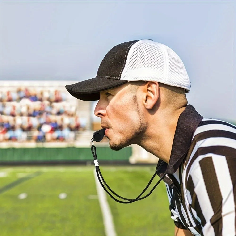 Plastic Sports Whistles with Lanyard, Whistle with Loud Crisp Sound Ideal for Coaches, Referees