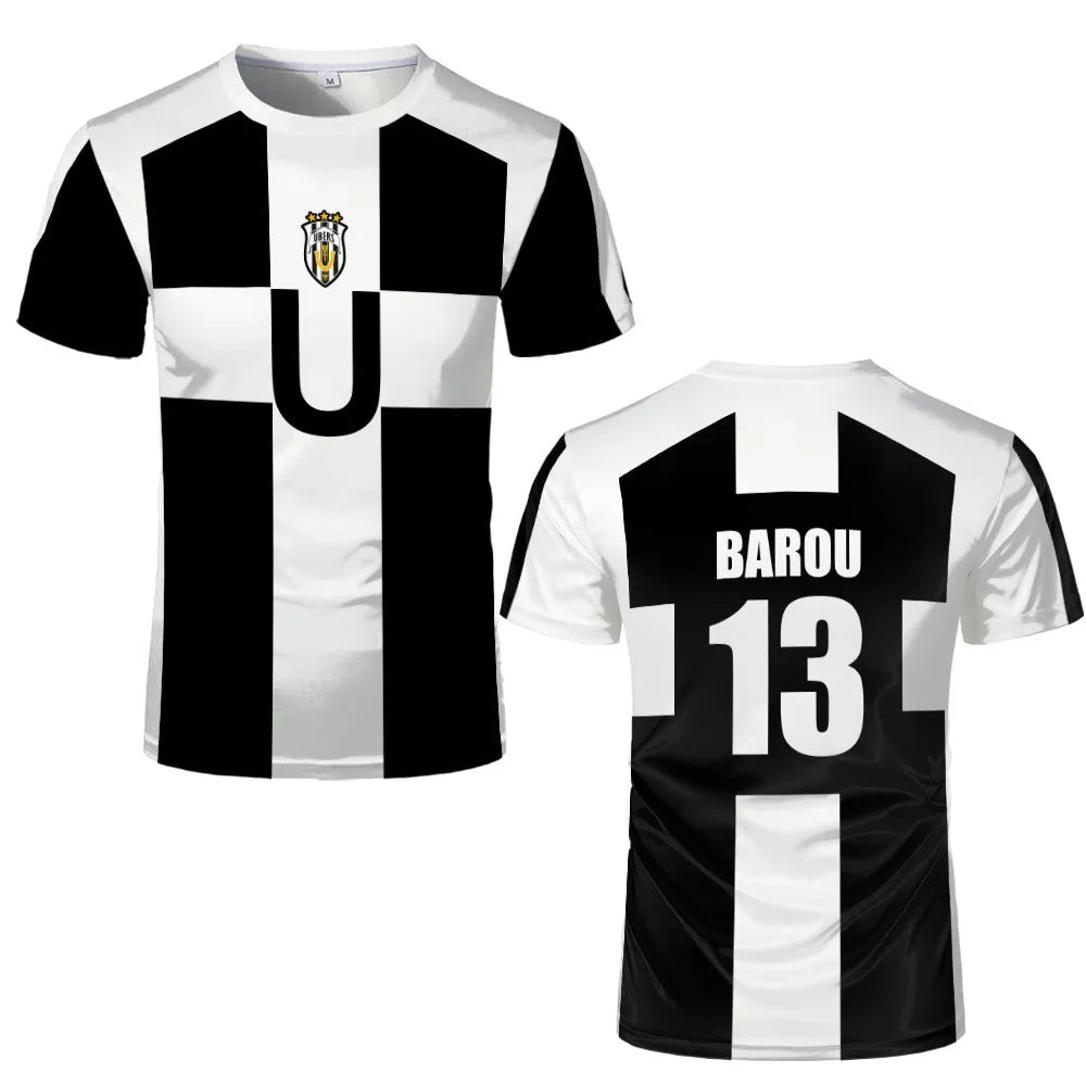 2024 Summer Five Person Pattern VL Replika Anime Uber Blue Lock Full Print Men Tshirt Cosplay Football Jersey Futsal Pattern Tee