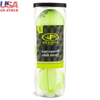 Pressurized Tennis Balls 3 Pack Ideal Training and Casual Play High Quality Durable Rubber Suitable All Court Surfaces