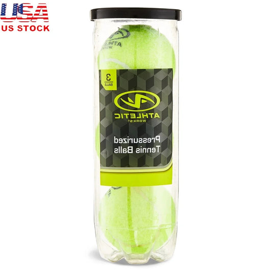 Pressurized Tennis Balls 3 Pack Ideal Training and Casual Play High Quality Durable Rubber Suitable All Court Surfaces