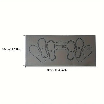 80*35CM Squat Step Position Guide Mat Multipurpose Work Out Mat Leg Muscle Targeting Training Hip Muscle Mat for Yoga Pilates