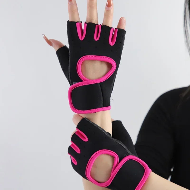 Weightlifting Gloves Half Finger Breathable Non-slip Gel Pad Bodybuilding Training Dumbbells Gloves Women Men Fitness Gym Gloves