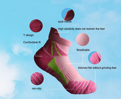 Socks Woman Running Short Socks Advanced Sports Socks Looped Back Color Socks Compression Calcetines Ciclismo Hombre Cycling