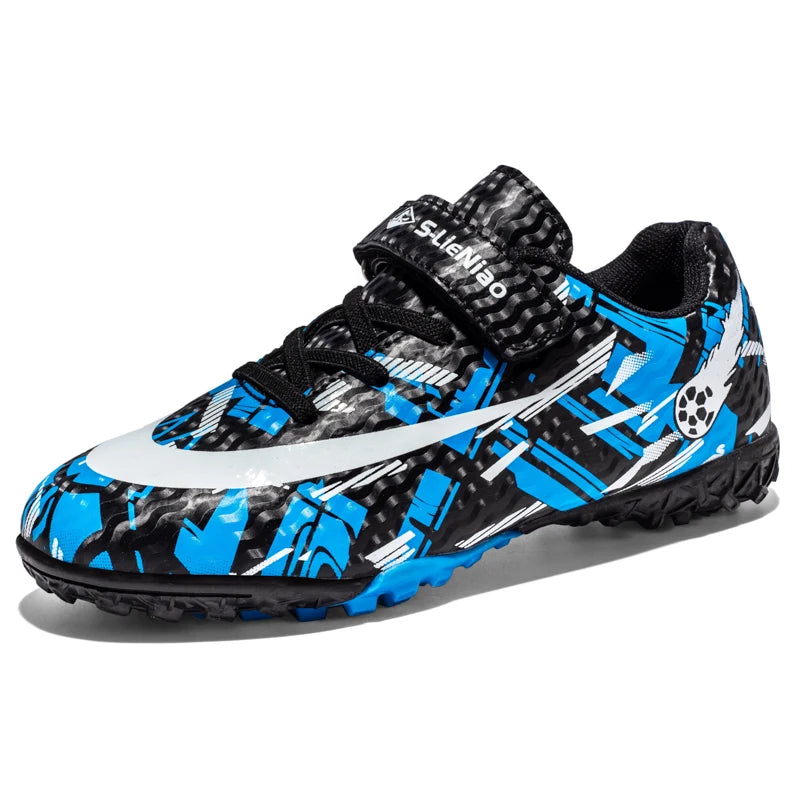 Childrens Soccer Shoes for Boy Indoor Turf Training Outdoor Sports Fast Football Shoes Society Cleats Football Boots for Kids