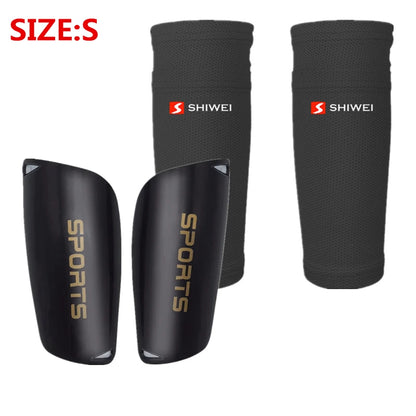 One set of Soccer Shin Guard Pads with Sleeves Kids Child Men Unisex Training Protection football accessories futbol accesorios