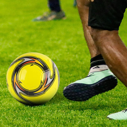 1PC A Size 3,4,5 Cyclone Football, Soft Inflatable Yellow Soccer Ball, Suitable for Training and Match Play