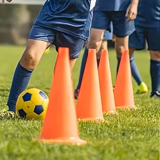 5 sets of 23cm soccer obstacle marker buckets, 9-inch plastic buckets, marker soccer training cone buckets