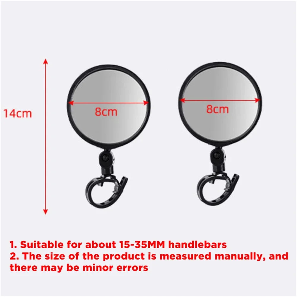 HD Bicycle Rearview Mirror with Adjustable Handlebar - Improve Safety and Visibility While Riding