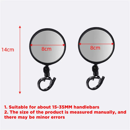 HD Bicycle Rearview Mirror with Adjustable Handlebar - Improve Safety and Visibility While Riding
