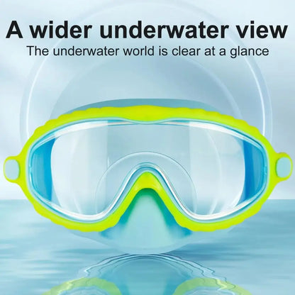 Large Frame Kids Swimming Goggles Anti-fog Waterproof Kids Swim Training Glasses HD Ultralight Kids Water Racing Glasses Diving