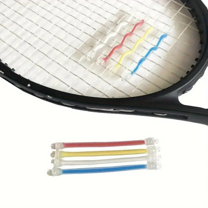 Tennis Vibration Dampeners - Silicone Long Bar Shock Absorbers for Racket/Squash/Badminton, Anti-Slip Design w/Tool-Free Install